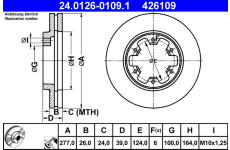 Brzdový kotouč ATE 24.0126-0109.1