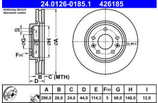 Brzdový kotouč ATE 24.0126-0185.1