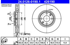 Brzdový kotouč ATE 24.0126-0190.1