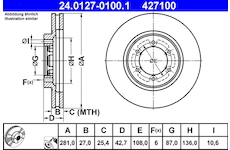 Brzdový kotouč ATE 24.0127-0100.1