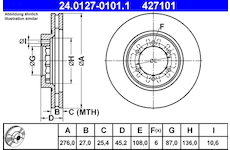 Brzdový kotouč ATE 24.0127-0101.1