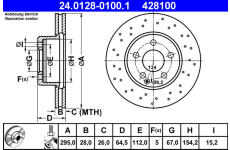 Brzdový kotouč ATE 24.0128-0100.1