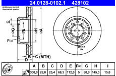 Brzdový kotouč ATE 24.0128-0102.1