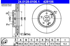 Brzdový kotouč ATE 24.0128-0106.1