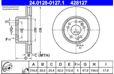 Brzdový kotouč ATE 24.0128-0127.1