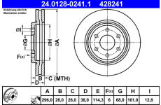 Brzdový kotouč ATE ATE 24.0128-0241.1