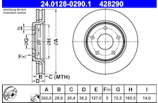 Brzdový kotouč ATE 24.0128-0290.1