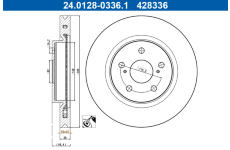 Brzdový kotúč ATE 24.0128-0336.1