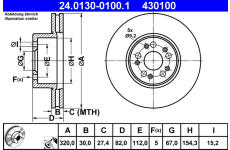 Brzdový kotouč ATE 24.0130-0100.1