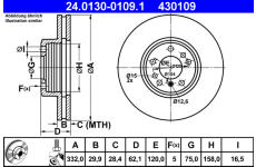 Brzdový kotouč ATE 24.0130-0109.1