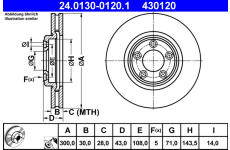 Brzdový kotouč ATE 24.0130-0120.1