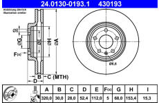 Brzdový kotouč ATE 24.0130-0193.1
