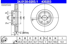 Brzdový kotouč ATE 24.0130-0203.1