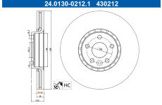 Brzdový kotúč ATE 24.0130-0212.1