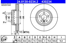 Brzdový kotouč ATE ATE 24.0130-0234.2