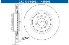 Brzdový kotúč ATE 24.0130-0266.1