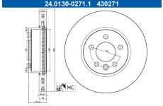 Brzdový kotúč ATE 24.0130-0271.1