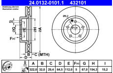 Brzdový kotouč ATE 24.0132-0101.1