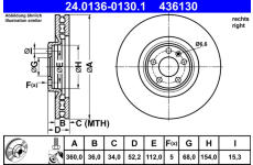 Brzdový kotouč ATE 24.0136-0130.1