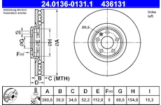 Brzdový kotouč ATE 24.0136-0131.1