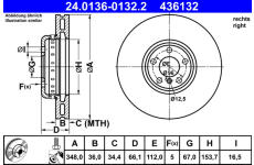 Brzdový kotouč ATE 24.0136-0132.2
