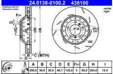 Brzdový kotouč ATE 24.0138-0100.2