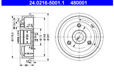 Brzdový buben ATE 24.0216-5001.1