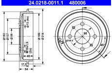 Brzdový buben ATE 24.0218-0011.1