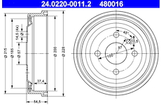 Brzdový buben ATE 24.0220-0011.2