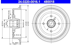 Brzdový buben ATE 24.0220-0016.1