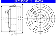 Brzdový buben ATE 24.0220-3001.2