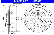 Brzdový buben ATE 24.0222-8013.1