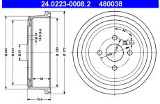 Brzdový buben ATE 24.0223-0008.2