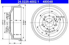 Brzdový buben ATE 24.0225-4002.1