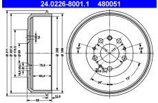 Brzdový buben ATE 24.0226-8001.1