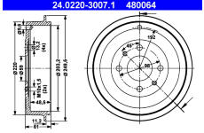 Brzdový buben ATE 24.0220-3007.1