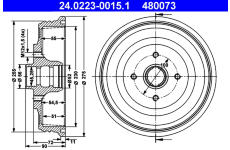 Brzdový buben ATE 24.0223-0015.1