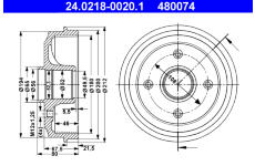 Brzdový buben ATE 24.0218-0020.1