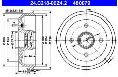 Brzdový buben ATE 24.0218-0024.2