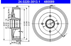 Brzdový buben ATE 24.0220-3013.1