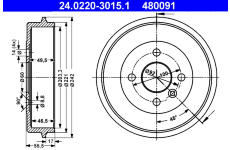 Brzdový buben ATE 24.0220-3015.1