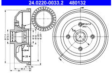 Brzdový buben ATE 24.0220-0033.2