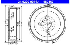 Brzdový buben ATE 24.0220-0041.1