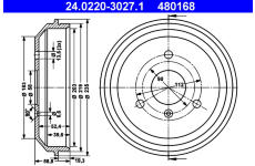 Brzdový buben ATE 24.0220-3027.1