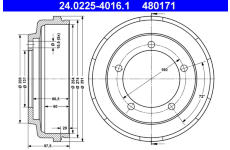 Brzdový buben ATE 24.0225-4016.1