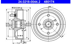 Brzdový buben ATE 24.0218-0044.2