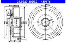 Brzdový buben ATE 24.0220-3026.2