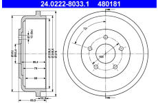 Brzdový buben ATE 24.0222-8033.1