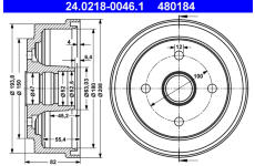 Brzdový buben ATE 24.0218-0046.1