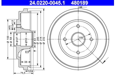 Brzdový buben ATE 24.0220-0045.1